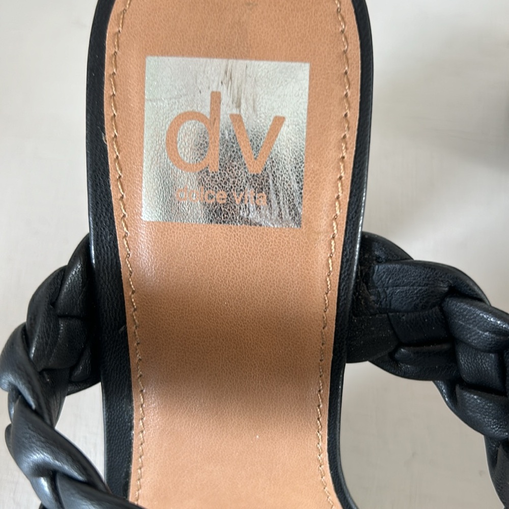 DV by Dolce Vita Black Braided Heels - Picture 6 of 6